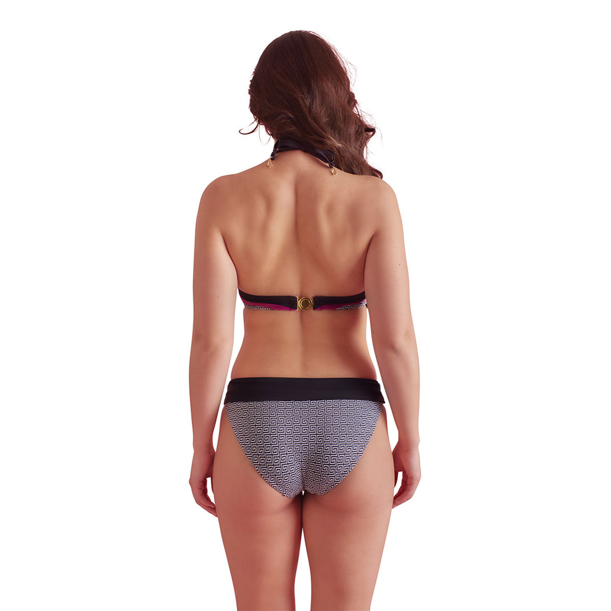 SAPPH Sandy Fold Over Brief Geometric Print