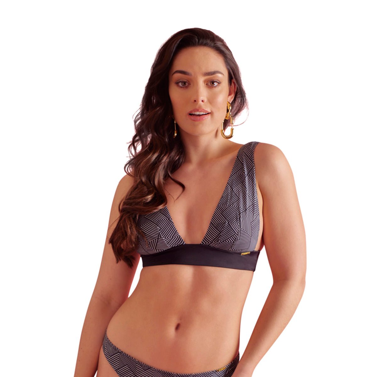 SAPPH Sunkissed triangel Bikinitop Unpadded Geometric Print