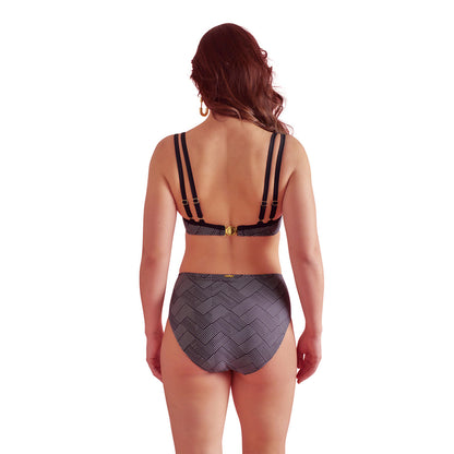 SAPPH Sunrise High Brief Geometric Print