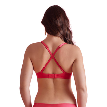 SAPPH Comfort Lichte Push -Up BH Rose Rood